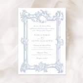 Vintage, elegante ZierrahmenWedding Einladung