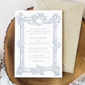 Vintage, elegante ZierrahmenWedding Einladung