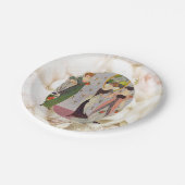 Vintage elegante Zwanzigerjahre Damenmode Pappteller (Schrägansicht)