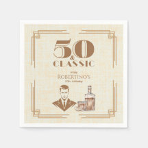 Vintage Eleganter Herren-Whisky 50. Geburtstag