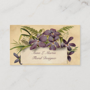 Vintage, Elegantes Floral, Viktorianisch, Benutzer Visitenkarte