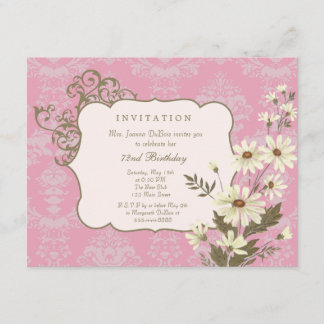 Vintage elegantes Geburtstags-Party der Einladung