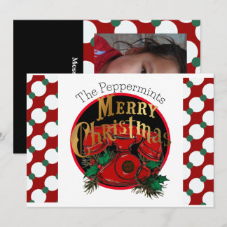 Vintage Elegantes Weihnachtstelefon Personalisiert Feiertagskarte