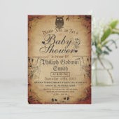 Vintage Eleganthic, Halloween-Kinderdusche Einladung (Stehend Vorderseite)