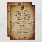 Vintage Eleganthic, Halloween-Kinderdusche Einladung (Vorne/Hinten)