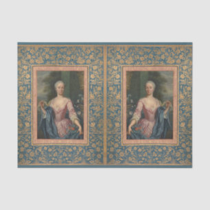 Vintage Elegantin Blumenblume Seidenpapier