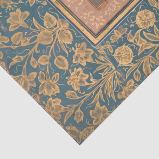 Vintage Elegantin Goldflorale Seidenpapier (Ausschnitt)