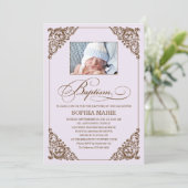 VINTAGE ELEGANZ| BAPTISMINVITÄT EINLADUNG (Stehend Vorderseite)
