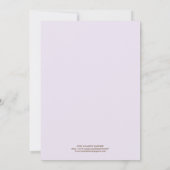 VINTAGE ELEGANZ| BAPTISMINVITÄT EINLADUNG (Rückseite)