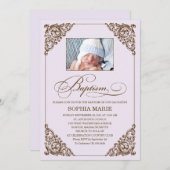 VINTAGE ELEGANZ| BAPTISMINVITÄT EINLADUNG (Vorne/Hinten)