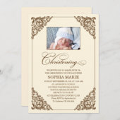 VINTAGE ELEGANZ| CHRISTENANLAGE EINLADUNG (Vorne/Hinten)