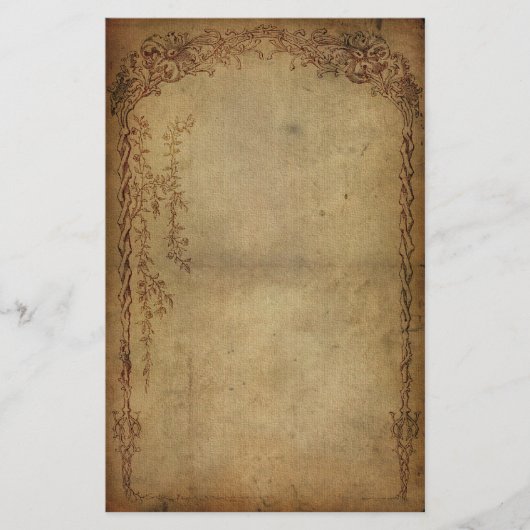 Vintage Eleganz-Dunkelheit Briefpapier (Vorderseite)