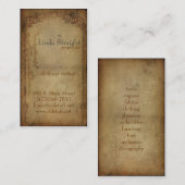 Vintage Eleganz-Dunkelheit Visitenkarte (Vorne/Hinten)