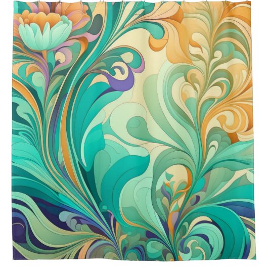 Vintage Eleganz Duschvorhang (Vorderseite)