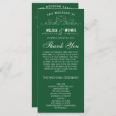 VINTAGE ELEGANZ | EMERALD WEDDING PROGRAMM (Vorne/Hinten)
