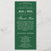 VINTAGE ELEGANZ | EMERALD WEDDING PROGRAMM (Vorderseite)