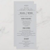 VINTAGE ELEGANZ | Hochzeitsmenü Menükarte (Vorne/Hinten)