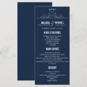 VINTAGE ELEGANZ | Hochzeitsmenü Programm (Vorne/Hinten)