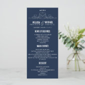VINTAGE ELEGANZ | Hochzeitsmenü Programm (Stehend Vorderseite)