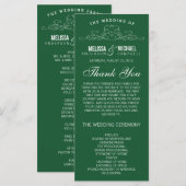 VINTAGE-ELEGANZ | HOCHZEITSPROGRAMM MIT SMARAGDTHE PROGRAMM (Vorne/Hinten)