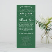 VINTAGE-ELEGANZ | HOCHZEITSPROGRAMM MIT SMARAGDTHE PROGRAMM (Stehend Vorderseite)