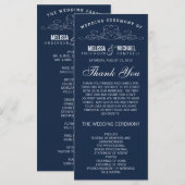 VINTAGE-ELEGANZ | HOCHZEITSPROGRAMM PROGRAMM (Vorne/Hinten)