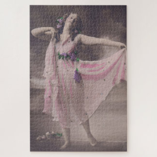 Vintage Eleganz in rosa, florales Kleid Puzzle