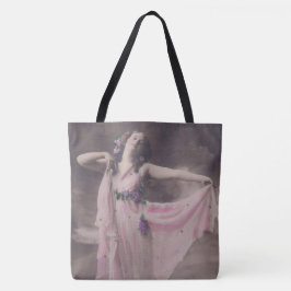 Vintage Eleganz in rosa, florales Kleid Tasche