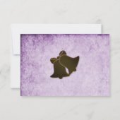 Vintage Eleganz: Lila Pergament Save the Date (Rückseite)