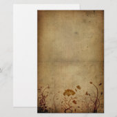 Vintage Eleganz mit Blumen Briefpapier (Vorne/Hinten)
