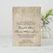 Vintage Eleganz Schlichte Hochzeitseinladung Einladung (Stehend Vorderseite)