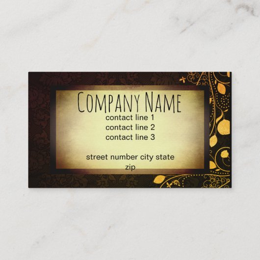 Vintage Eleganz und individuelle Visitenkarte (Rückseite)