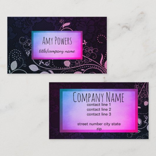 Vintage Eleganz und individuelle Visitenkarte (Vorne/Hinten)