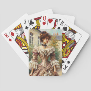 Vintage Eleganz viktorianische Dame Spielkarten