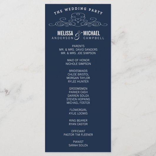 VINTAGE ELEGANZ | WEDDING-PROGRAMM PROGRAMM (Rückseite)