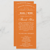 VINTAGE ELEGANZ | WEDDING-PROGRAMM PROGRAMM (Vorne/Hinten)