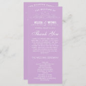 VINTAGE ELEGANZ | WEDDING-PROGRAMM PROGRAMM (Vorne/Hinten)