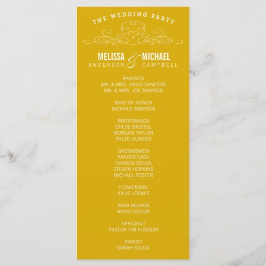 VINTAGE ELEGANZ | WEDDING-PROGRAMM PROGRAMM (Rückseite)