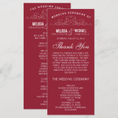 VINTAGE ELEGANZ | WEDDING-PROGRAMM PROGRAMM (Vorne/Hinten)