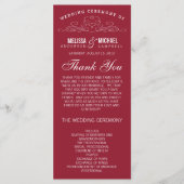 VINTAGE ELEGANZ | WEDDING-PROGRAMM PROGRAMM (Vorderseite)