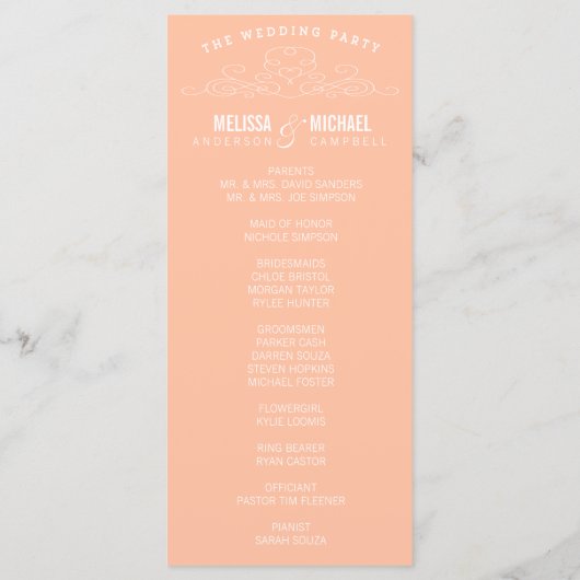 VINTAGE ELEGANZ | WEDDING-PROGRAMM PROGRAMM (Rückseite)