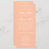 VINTAGE ELEGANZ | WEDDING-PROGRAMM PROGRAMM (Vorne/Hinten)