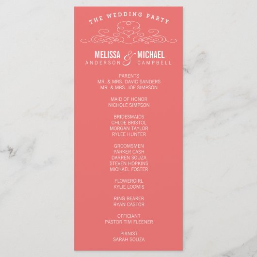VINTAGE ELEGANZ | WEDDING-PROGRAMM PROGRAMM (Rückseite)