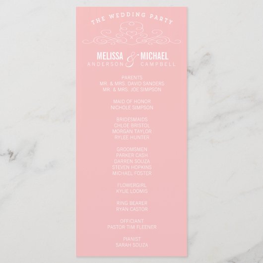 VINTAGE ELEGANZ | WEDDING-PROGRAMM PROGRAMM (Rückseite)