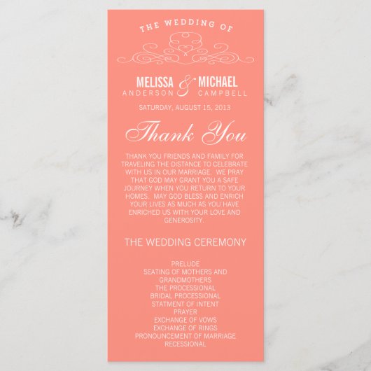 VINTAGE ELEGANZ | WEDDING-PROGRAMM PROGRAMM (Vorderseite)