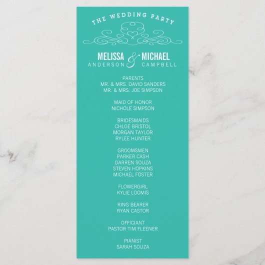 VINTAGE ELEGANZ | WEDDING-PROGRAMM PROGRAMM (Rückseite)