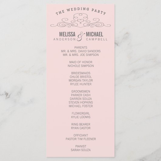 VINTAGE ELEGANZ | WEDDING-PROGRAMM PROGRAMM (Rückseite)