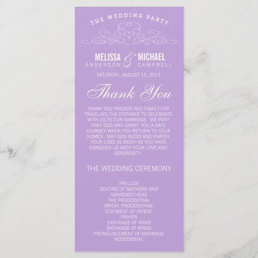 VINTAGE ELEGANZ | WEDDING-PROGRAMM PROGRAMM (Vorderseite)