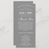 VINTAGE ELEGANZ | WEDDING-PROGRAMM PROGRAMM (Vorne/Hinten)