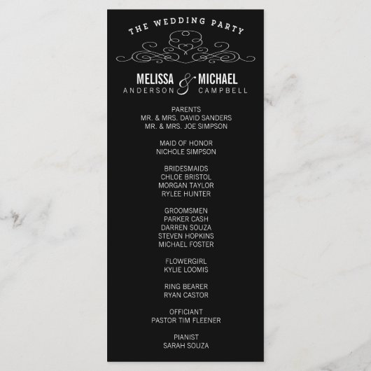 VINTAGE ELEGANZ | WEDDING-PROGRAMM PROGRAMM (Rückseite)